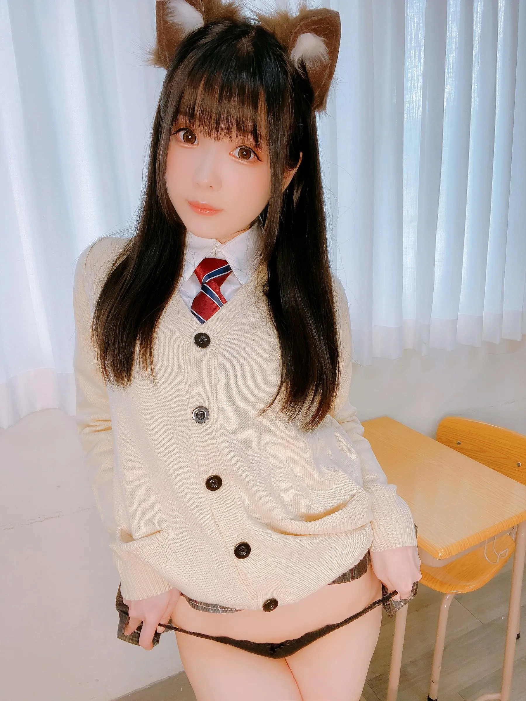 霜月shimo – NO.57 Fantia 2022年07月会员合集7期-2022-07-25 猫耳制服part.2 [19P]插图5